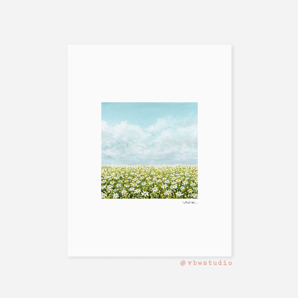 daisy field painting